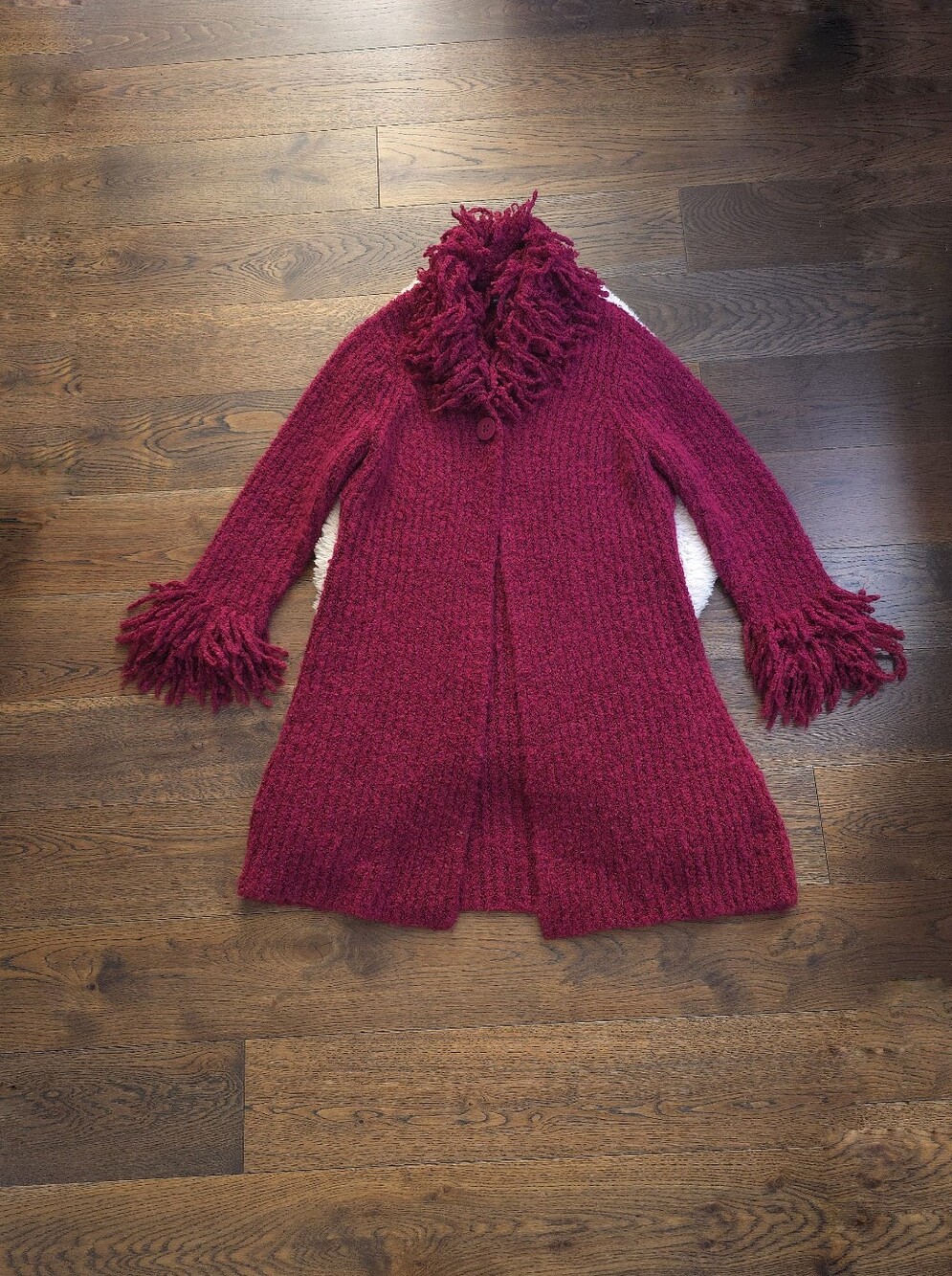 Y2K Whimsigoth Fringe Penny Lane Knit Cardigan